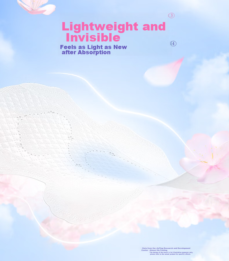 Jieting Cherry Blossom Sweet Sleep Extra Long Night Sanitary Napkins, 420mm, 20 Pieces, 3D Leak-Proof, Sold by JD, Menstrual Pads, Xiaomei Box 3