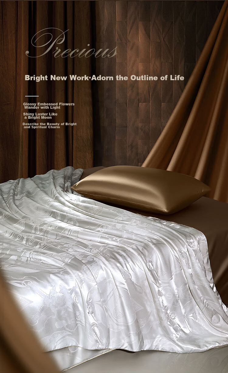 FUANNA Silk Comforter, 100% Double Mulberry Silk Duvet, Winter Thickened Quilt, Double Bed Comforter, 7.4 Jin (3.65 Kg), 203*229cm 8
