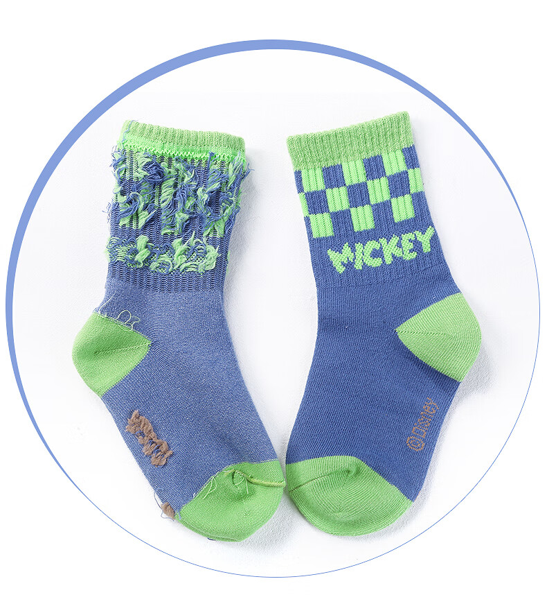 Disney Class A Children's Socks, Boys' Mid-Calf Socks, Spring And Summer Soft Cotton Cartoon Baby Socks, Student Socks SM33096 20-22 7