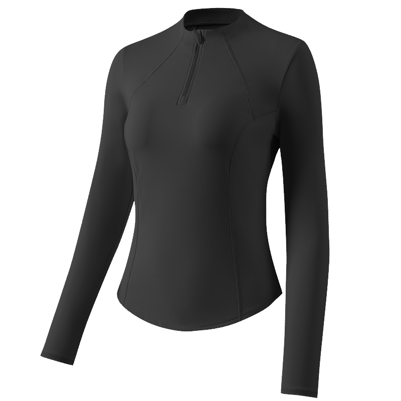 361° Women's Long Sleeve Sports Top, Half-Zip Yoga Wear, Spring And Autumn Running Training Suit, Slim-Fit Yoga Fitness Wear