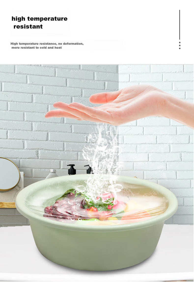 Fuaijia Face Basin, 36cm Thick, 2 Pieces, Vegetable Washing Basin, Student Plastic Basin, Foot Washing Basin, Foot Soaking Basin, Hand Washing Basin, Laundry Basi 7