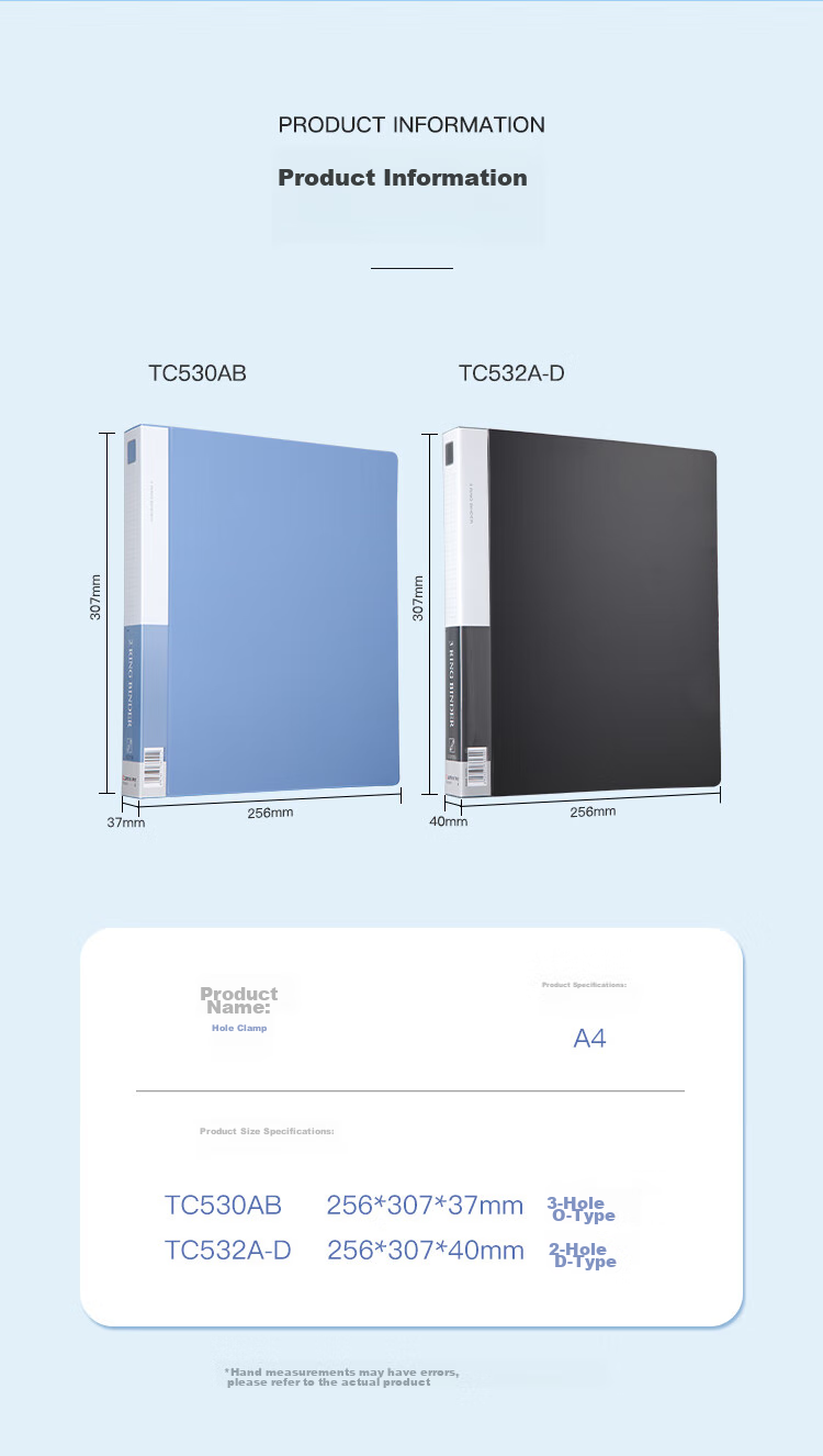 COMIX 1.5-Inch 3-Hole O-Ring Binder/Document Folder A4 Black TC530AB 10