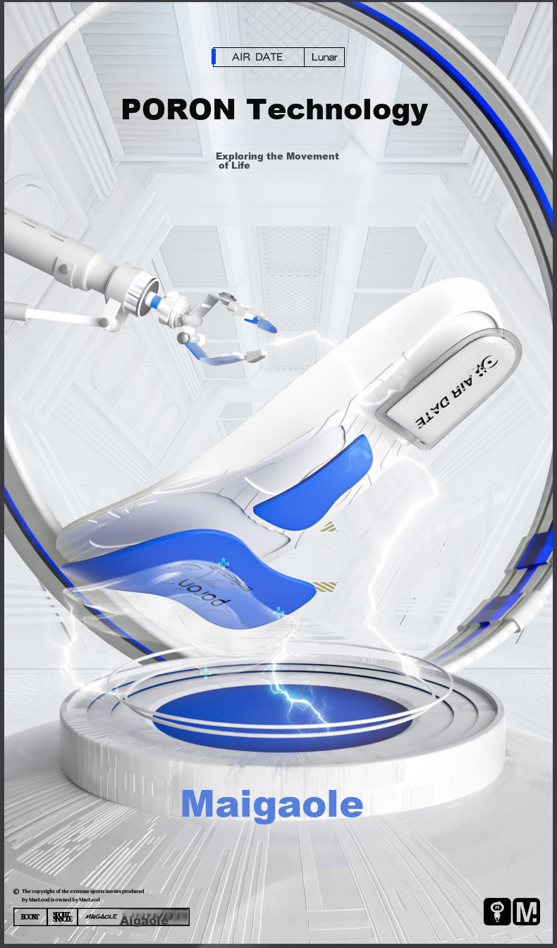 Maigaole Luna Air Cushion ZOOM Player Edition Basketball Shoe Insoles, High-Elasticity Shock-Absorbing, Thickened Sports Air-date 37-38 3