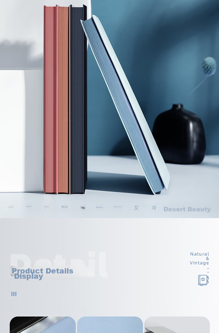Deli A5/112 Sheets Morandi Color Series Insertable Leather Cover Notebook New Year Gift Journal Diary Notebook 210mm*143mm 22290 Blue 11