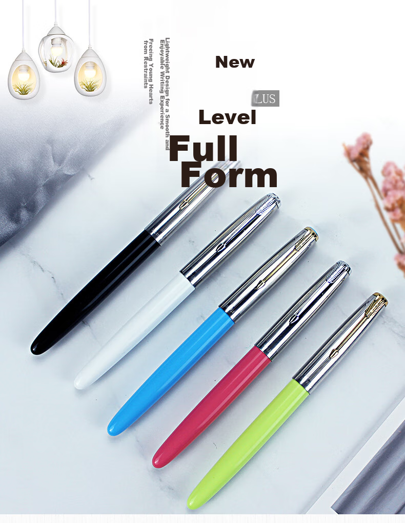 HERO Fountain Pen 616 Upgraded Student Fountain Pen, White, Iridium Nib Ink Pen for Daily Writing And Calligraphy Practice, EF Tip, Transparent Packaging Box 1