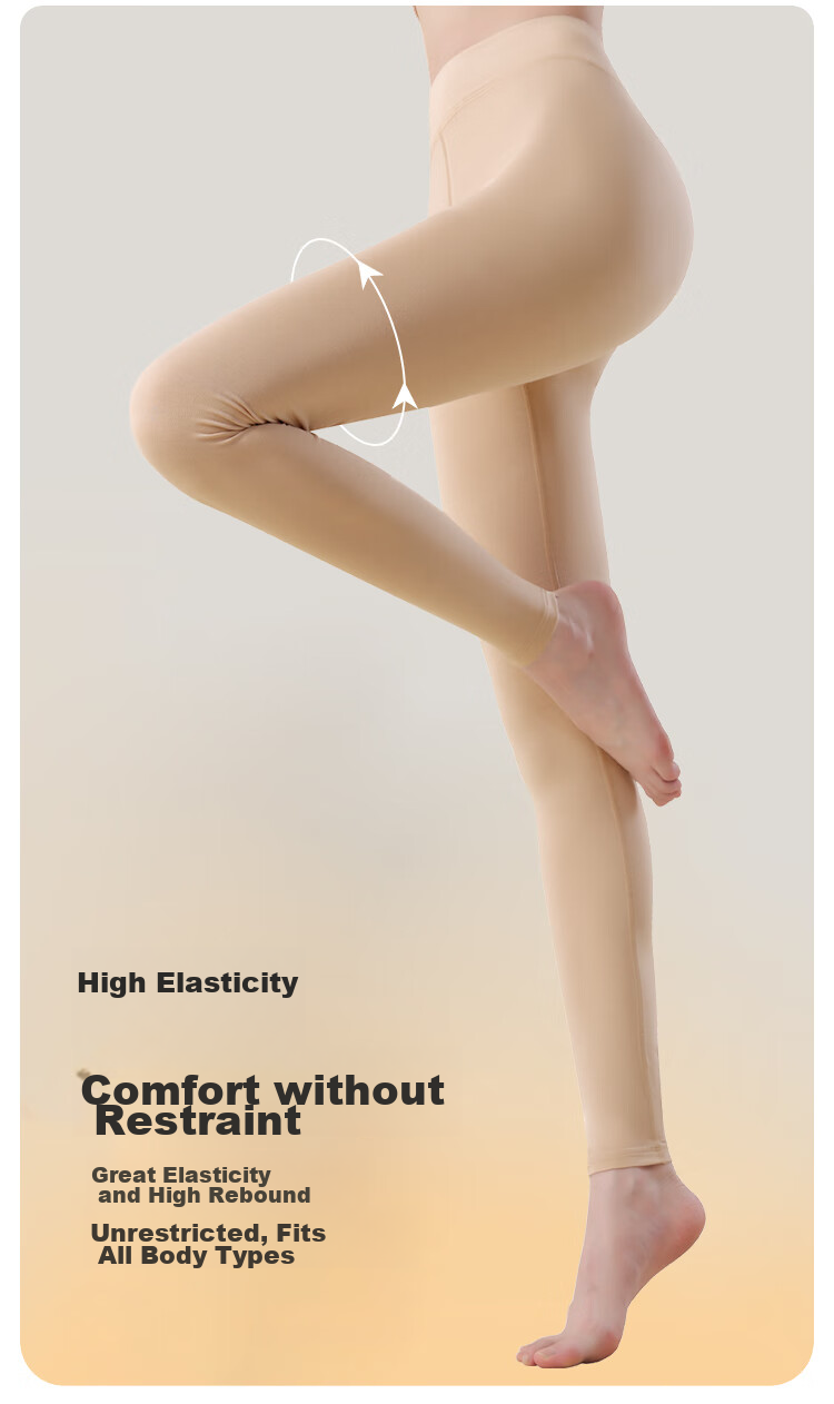 MiiOW Modal Autumn Pants for Women, Thermal Underwear, Ultra-Thin Face Mask Pants, Heating Silk Base Layer Pants, Slim-Fit Cotton Pants, Skin Color, Size L 14