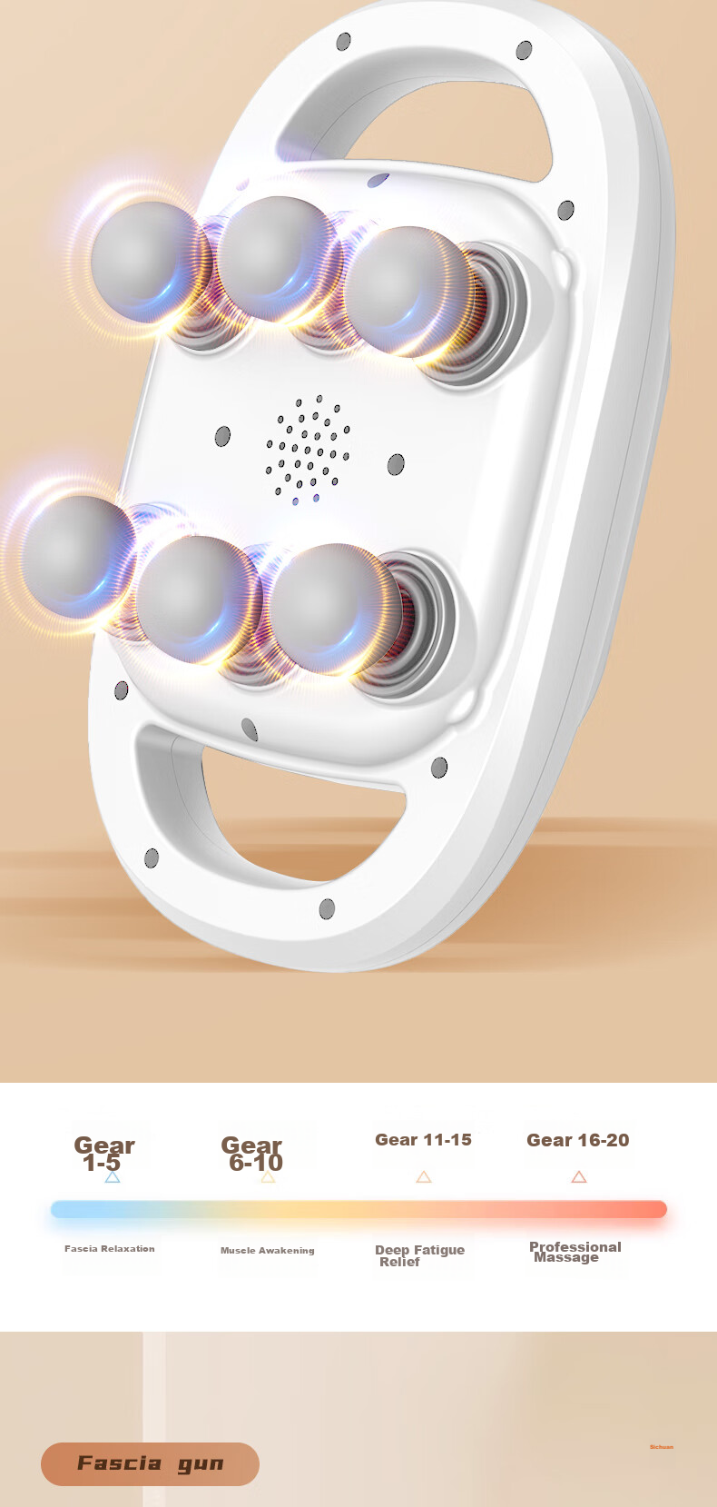 SMOOKY Six-Head Fascia Gun, Home Massage Gun, Muscle Fascia Relaxation Device, Fascia Massage Roller Machine 8