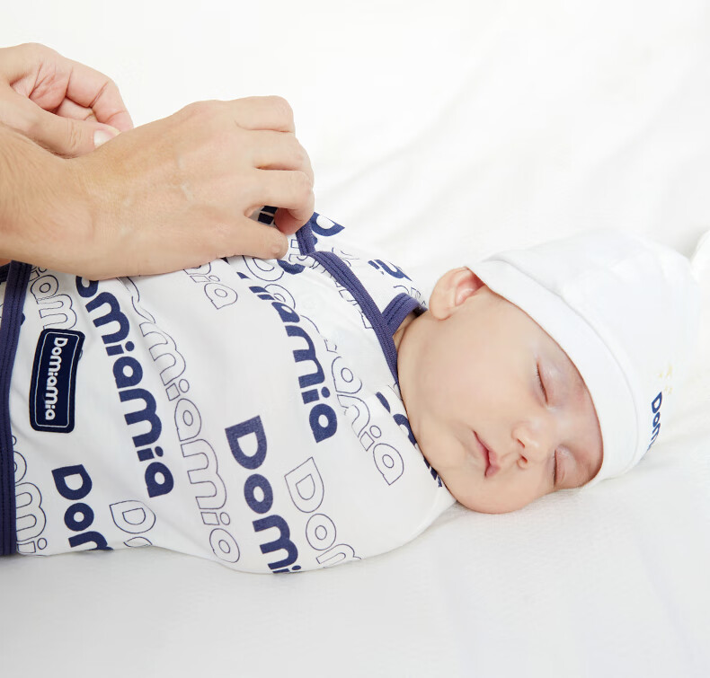 DOMIAMIA Baby Sleeping Bag, Anti-Startle Wrap, Double-Layer Pure Cotton, Newborn NB Size, Suitable for All Seasons 8