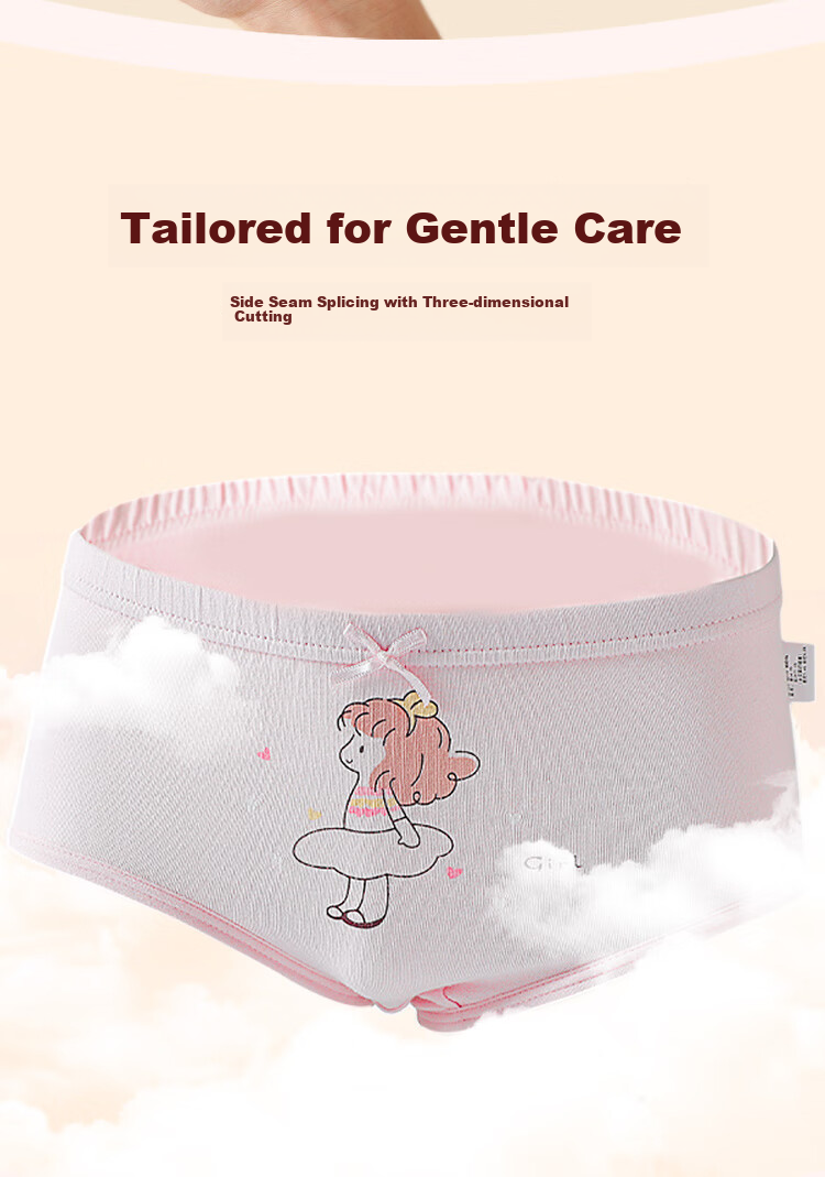 YUZHAOLIN Girls' Underwear, Triangle Panties for Toddlers And Children, No Wedgie, Cotton Shorts for Little Girls, Underpants 7