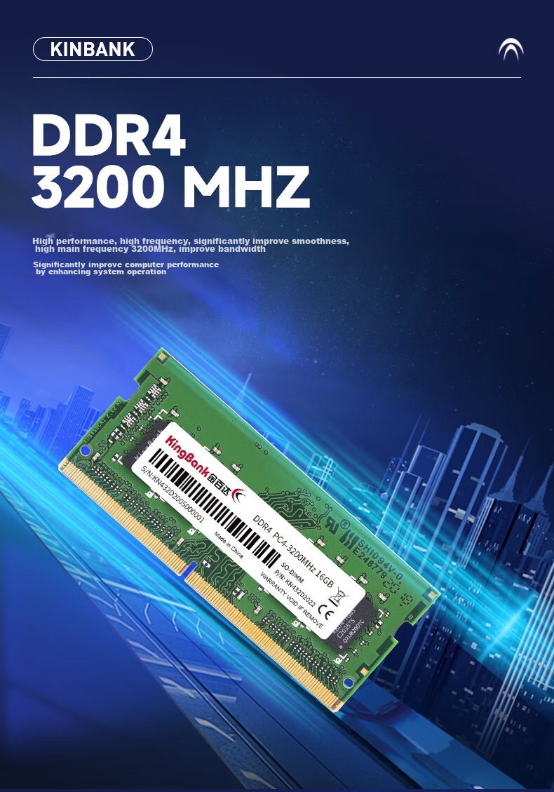 KINGBANK 16GB DDR4 3200 Laptop Memory Module 2
