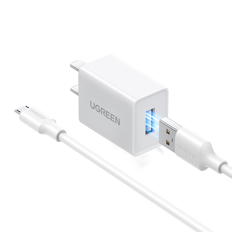 UGREEN Charger MicroUSB Data Cable Android Charging Kit Compatible with Huawei/Xiaomi/Vivo/Honor Phones, Smartwatches, Bluetooth Headphones, And Fans