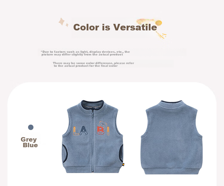 Labi Baby Children's Vest, Autumn And Winter, Boys And Girls Fleece Vest, Stand-Up Collar, Baby Warm Outerwear, Rose Red, Size 80 11