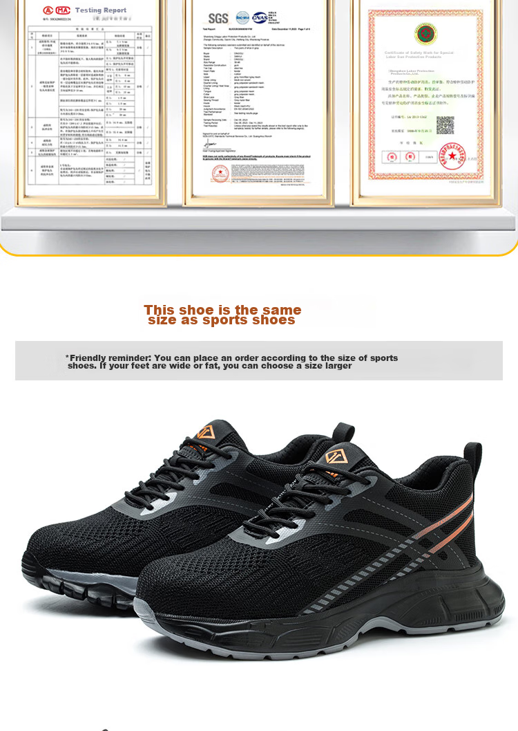 Dinggu Safety Shoes for Men, Lightweight Steel Toe Cap, Anti-Smashing, Puncture-Resistant, Wear-Resistant, All-Season Safety Work Site Shoes 922B41 8