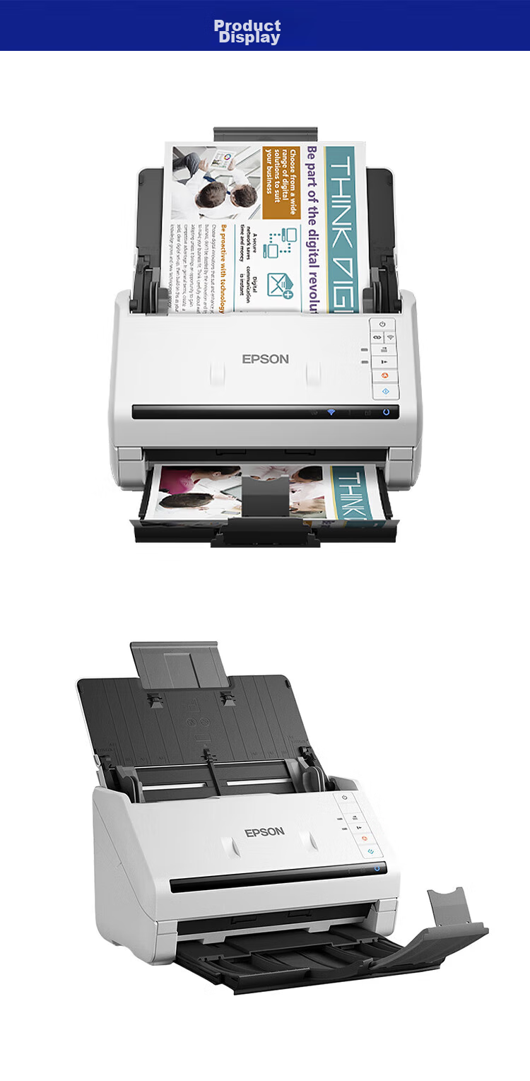 Epson DS-570WII A4 Sheet-Fed High-Speed Color Document Scanner, Compatible with Domestic Operating Systems/software, Scans to OFD Format 7