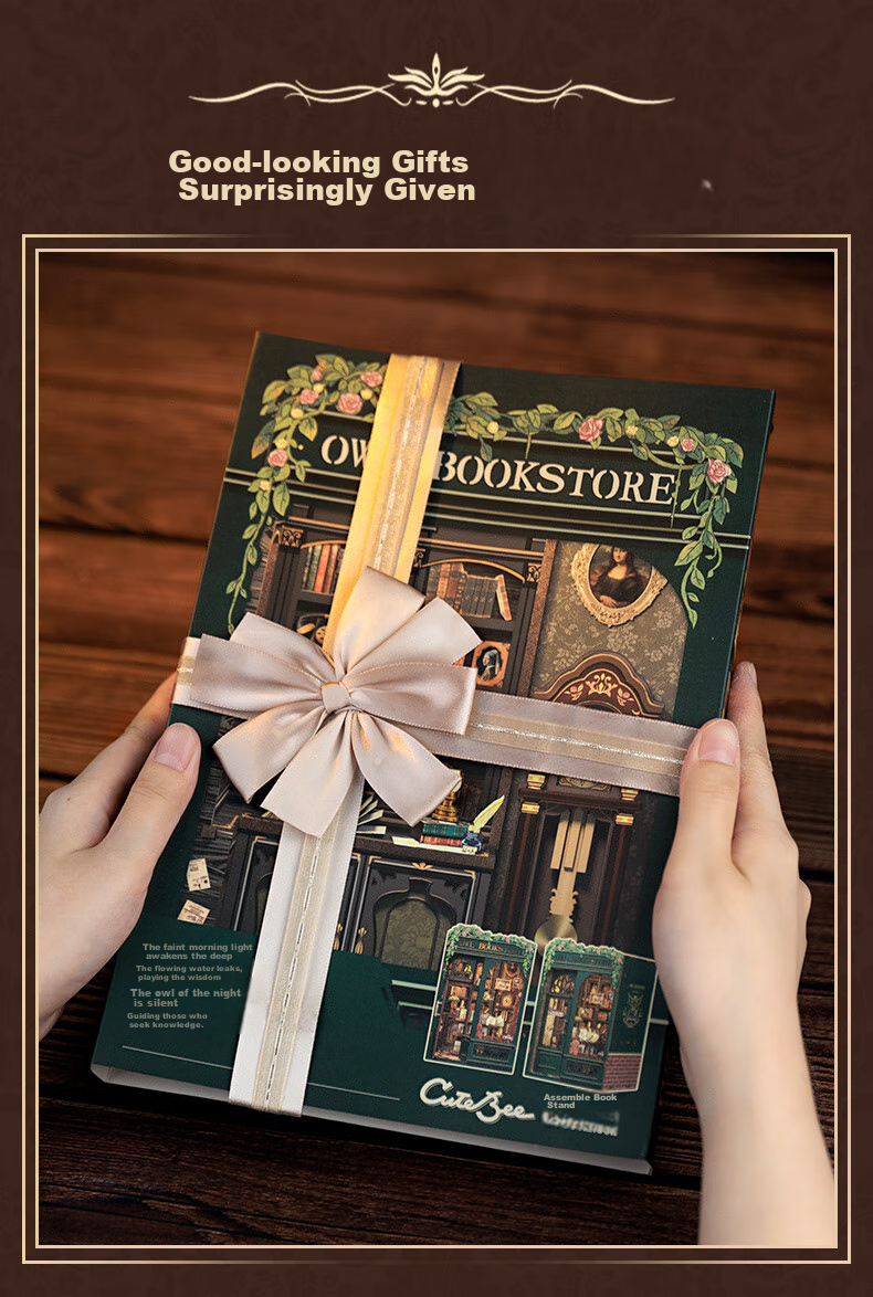 Cutebee [Birthday Gift] Bookstore Memories DIY Dollhouse, Exquisite Building Blocks Puzzle, Gift for Boys And Girls on Their Birthday 8