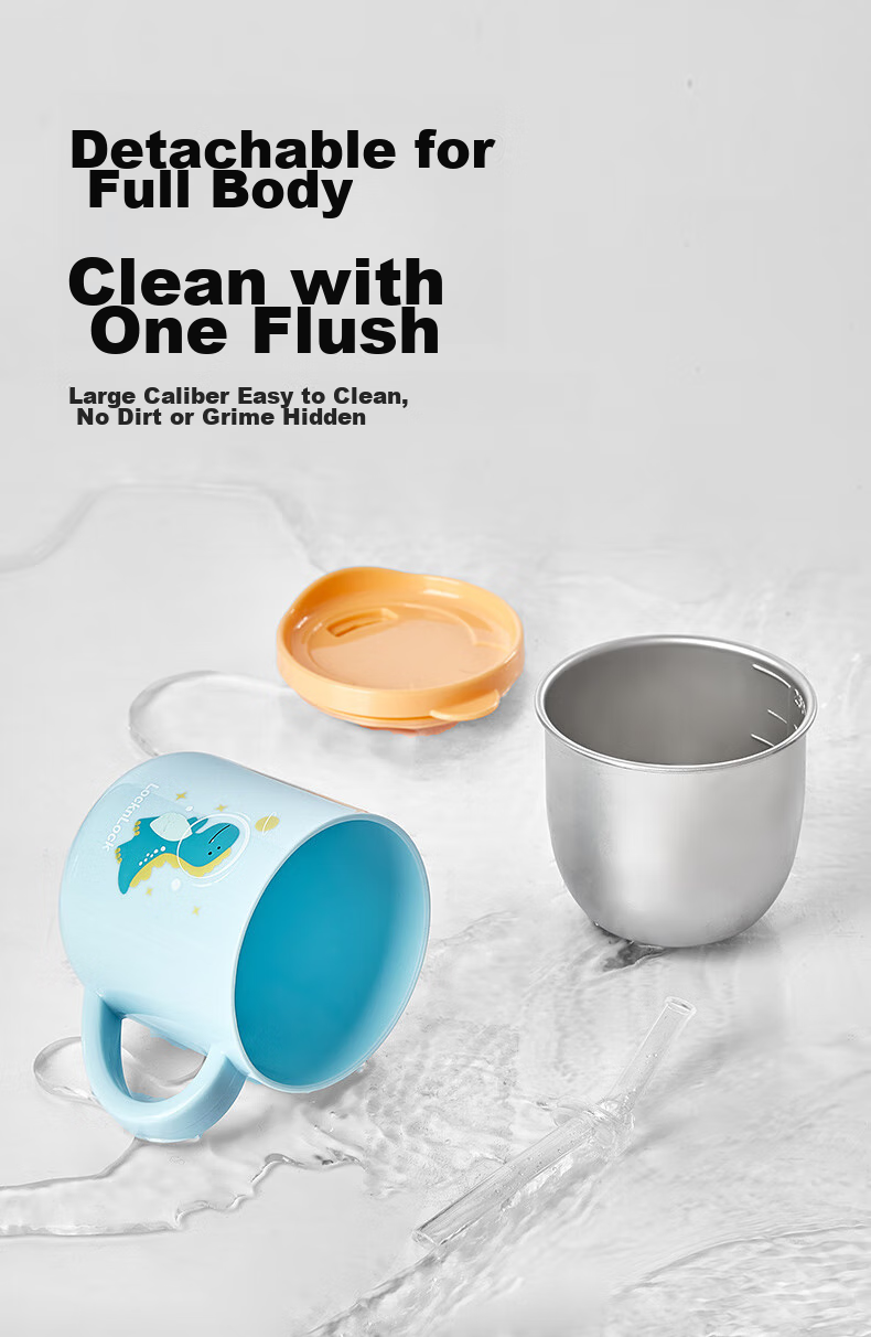 LOCK&LOCK Children's Water Cup, Home Open Cup, Baby Milk Cup, 2-Year Kindergarten Straw Cup, 3-Year Milk Cup, Multi-Purpose Cup 15