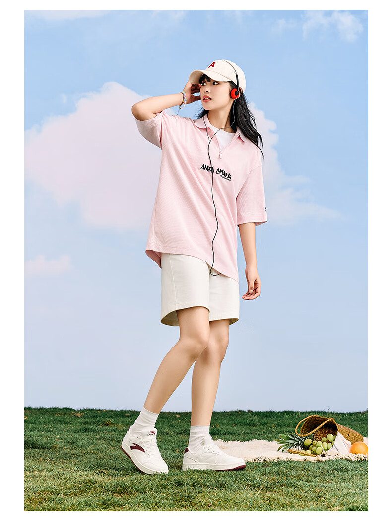 Anta Origin Year 2.0 Women's Thick-Soled Skate Shoes Casual White Sneakers Retro Trendy Height-Increasing Sports Shoes for Students Couples 6
