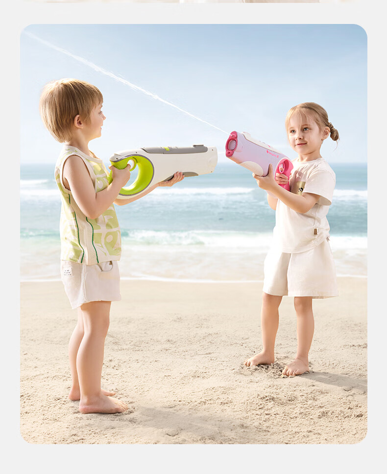 Babycare West Highland Wrist Water Gun Children's Toy Outdoor Water Fight Beach Birthday Gift - Light and Sound Blue 12