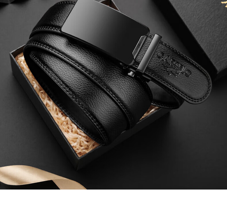 CARTELO Men's Automatic Buckle Belt, Business Casual Style Cowhide Waistband, Gift for Boyfriend, Husband Or Father 13