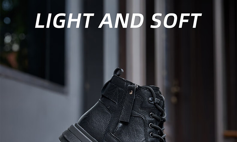 Camel Brand Martin Boots Outdoor Casual Work Boots British Style Motorcycle Men's Shoes P14W342602 Black 39 20