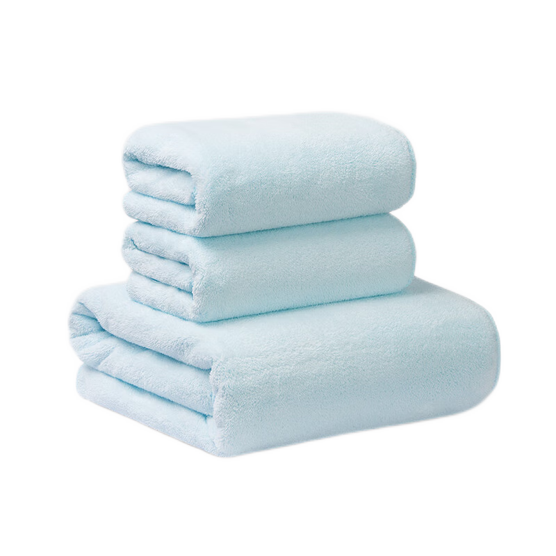 GGT Japanese Towel And Bath Towel Set of Three Pieces for Men And Women, Adult Bathing And Face Washing, Quick-Drying, Lint-Free, Absorbent Large Size, Empty Color