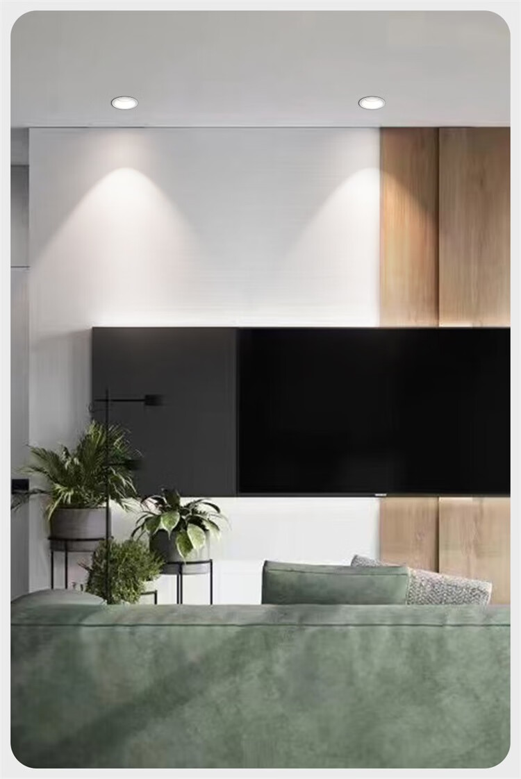NVC LED Spotlight, Recessed for Home Use, Background Wall Anti-Glare Washer, Small Hill Aluminum Material, White, 7 Watts, Warm White Color Rendering Index Ra98 13