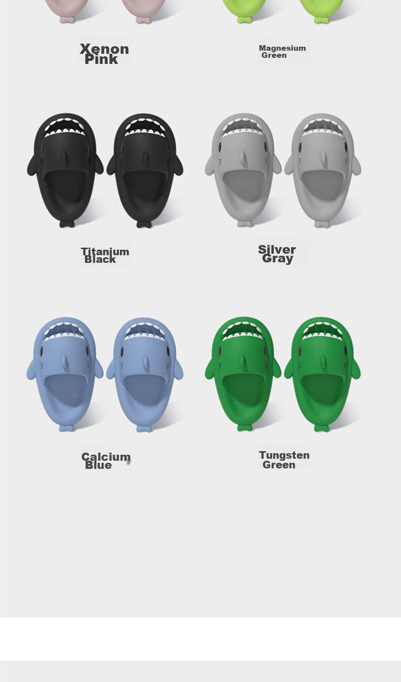 Chikoku First Generation Shark Slippers for Men, Summer Home Bathroom Thick-Soled Non-Slip Couple Slippers for Women, Summer Outdoor Wear 9