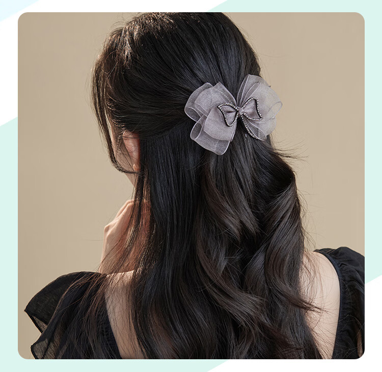 CHIMERA Elegant Back-Of Barrette, Gentle Wrinkle Half-Up Hair Clip, Spring Hair Accessory, Women's Birthday Gift 6