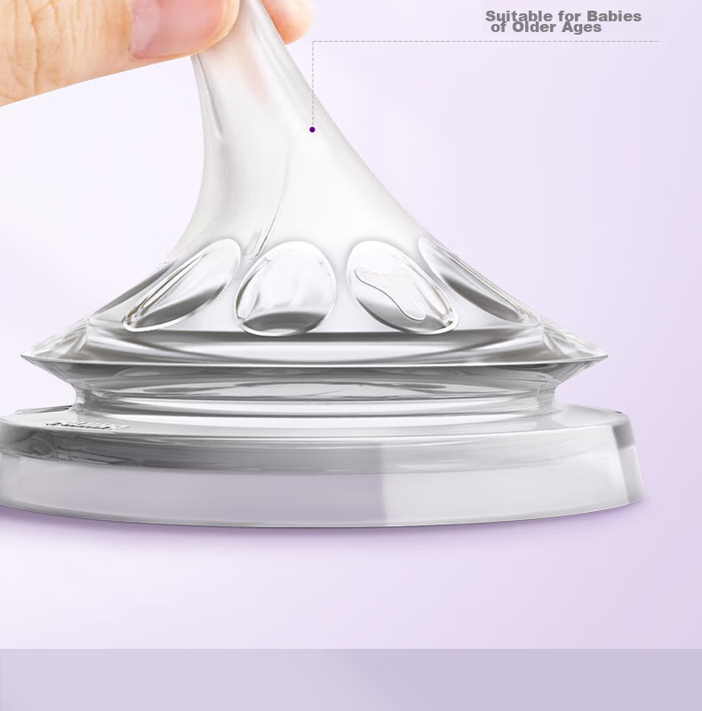 AVENT Philips AVENT Wide-Neck Natural Soft Nipple for Newborns And Infants, 3-6 Months, Imported Pair 13