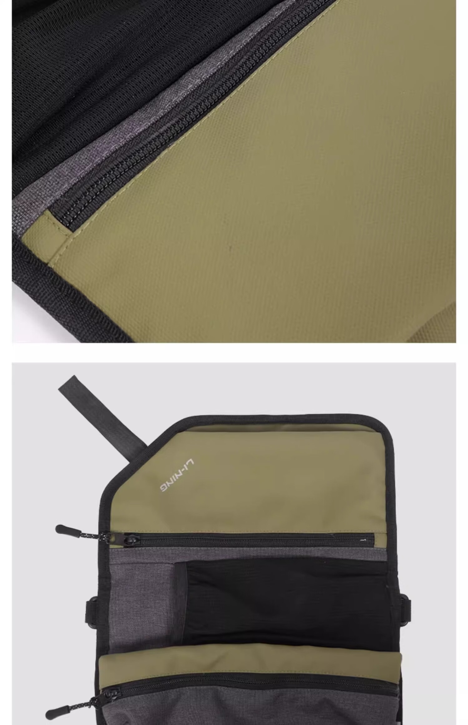 Li-Ning Bicycle Handlebar Bag Crossbody Bag for Men, Commuter Shoulder Bag, Large Capacity Work Messenger Bag 15