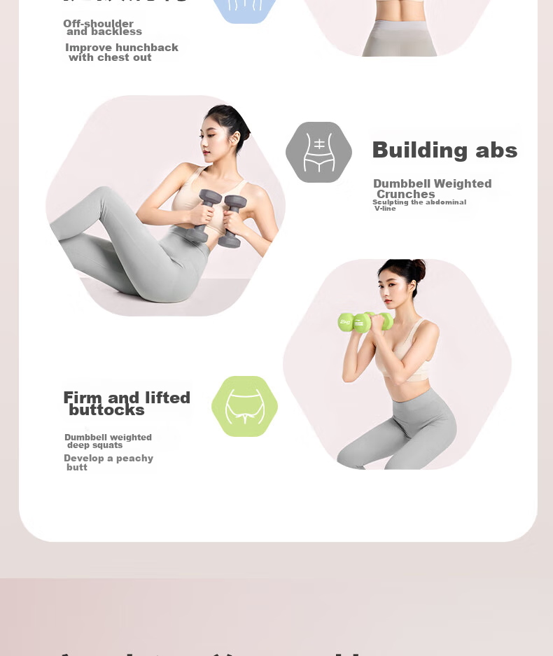 Li-Ning Color-Coated Dumbbells for Men And Women, Home Fitness Small Dumbbells, Ladies' Arm Shaping And Strength Training, 3kg*2 5