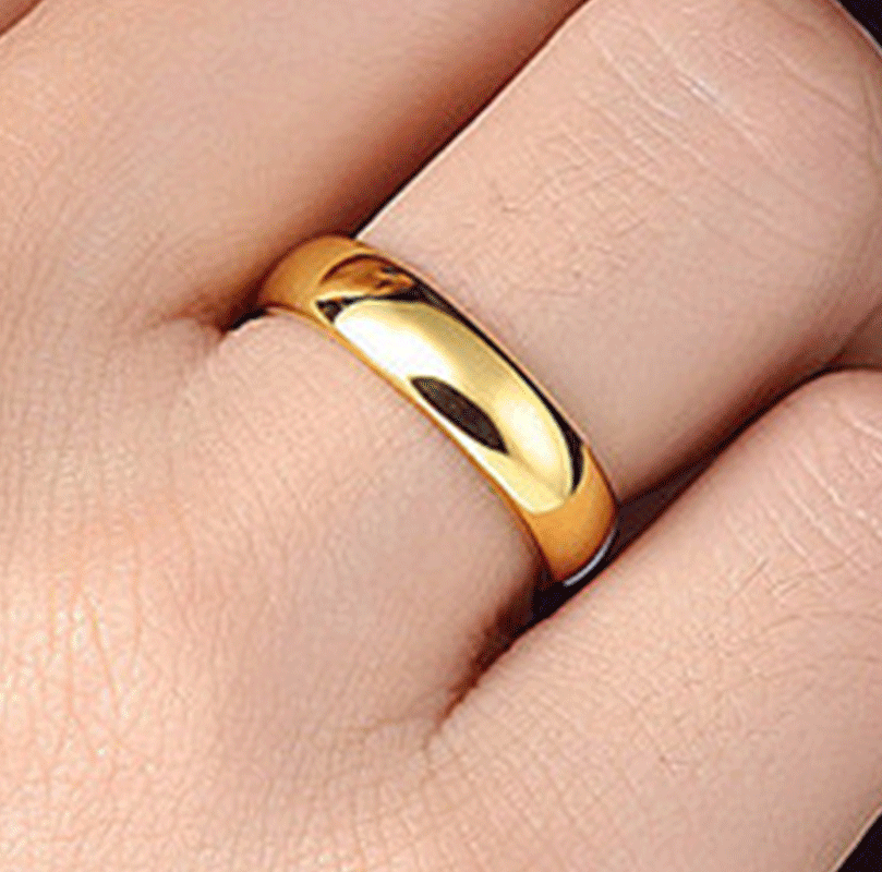 款封口金戒实心光面素金圈固口亮面金戒指送生日礼物20号净重653克