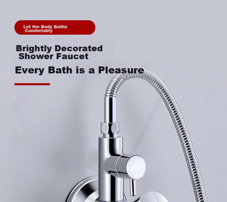 Larsd Shower Mixing Valve, Surface-Mounted Shower Faucet Mixer with Copper Body, Hot And Cold Shower Head Switch LD6306 1
