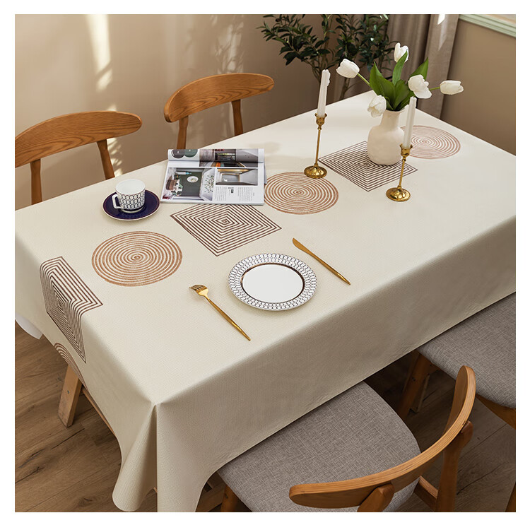 Ali Tablecloth, Table Mat, Waterproof And Oil-Proof, Washable, Heat-Resistant, PVC Tabletop, Rectangular, Green Plaid, 0.9*1.4 3