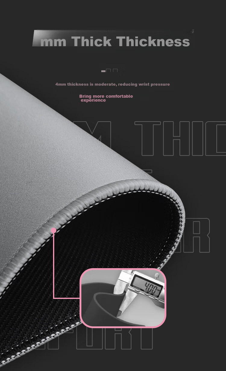 DAREU Gaming Mouse Pad, FPS Smooth Thickened Precision Edge-Locked, Water-Resistant Computer Keyboard Office Extra Large Desk Mat, Gray Pink 800*300*4mm, VALORANT 6