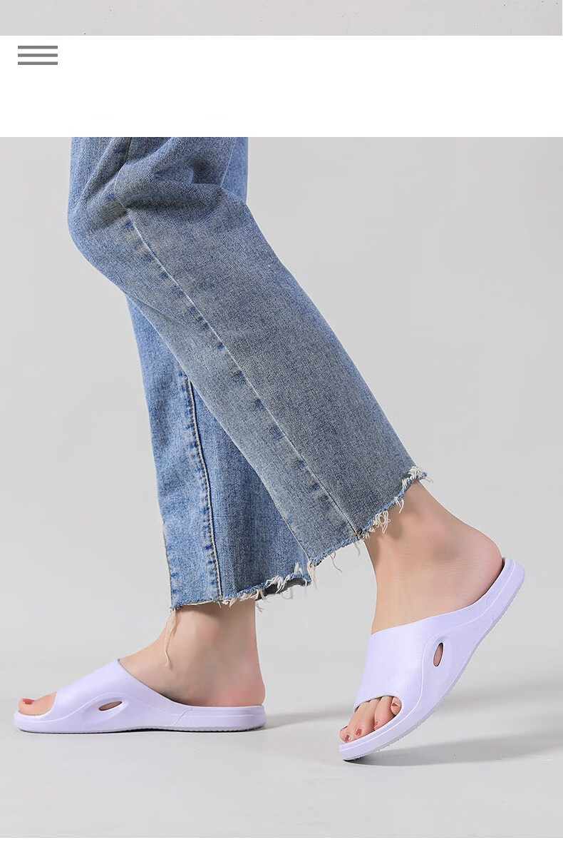Huameijianbu Solid Color Soft-Soled All-Season Versatile Slippers, Couple's Bath Soft Elastic Sandals HM038 Pink Size 40-41 8