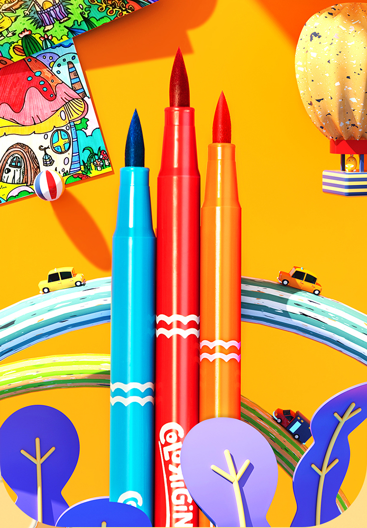 Deli 48-Color Soft-Tip Watercolor Markers for Outlining, Comic Illustration Coloring, Water-Based Pens for Coloring, Student Children's Drawing Supplies, Girls' Gifts, Graduation Gifts for Boys And Girls 8