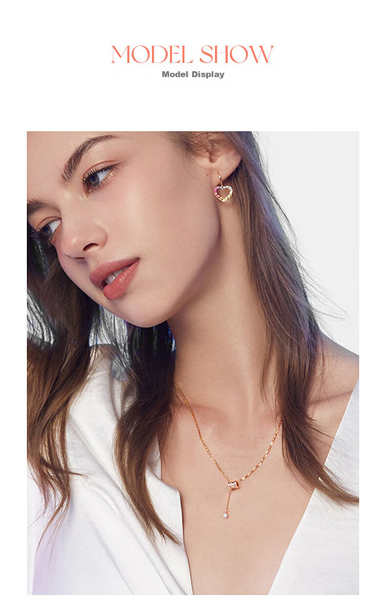 FanciFanci Slim Waist Silver Necklace for Women Rose Gold Luxury Pendant Birthday Gift for Girlfriend 10