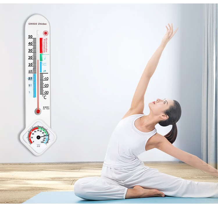 CHIGO Thermometer Indoor Home Temperature And Humidity Meter High Precision Battery-Free Greenhouse Thermometer Room Temperature Meter ZG-7019 17