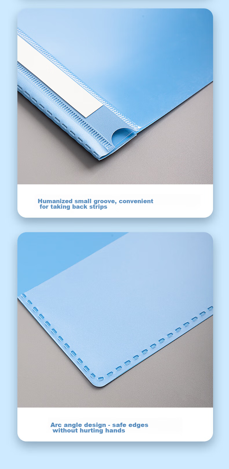 Jindeli 5 A4 File Folders, Report Folders, Organizers, Loose-Leaf Plastic Binding Strips, Two-Hole Punchers, Simple File Binding Strips, Pressure Strips, Two-Hole Loose-Leaf Clamps, Blue, LW320 11