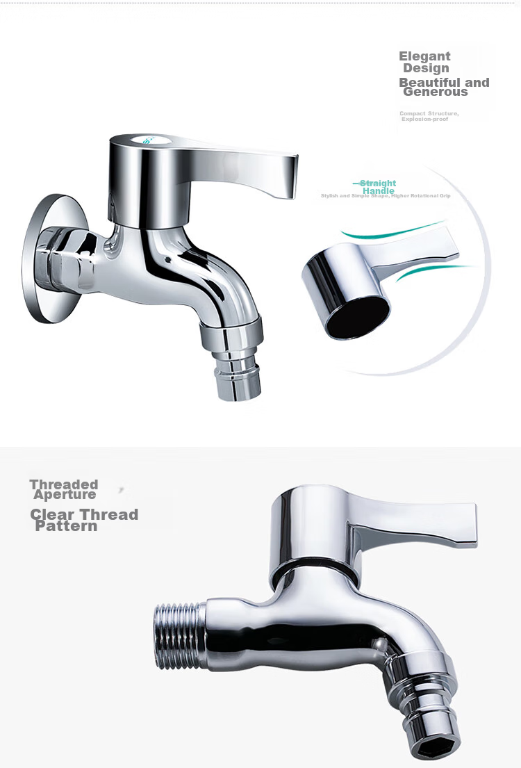 MICOE Washing Machine Faucet, Thickened Pure Copper Body, Bathroom Balcony Mop Sink, 1/2 Inch Spout, Single Cold Water, M-C300I 5