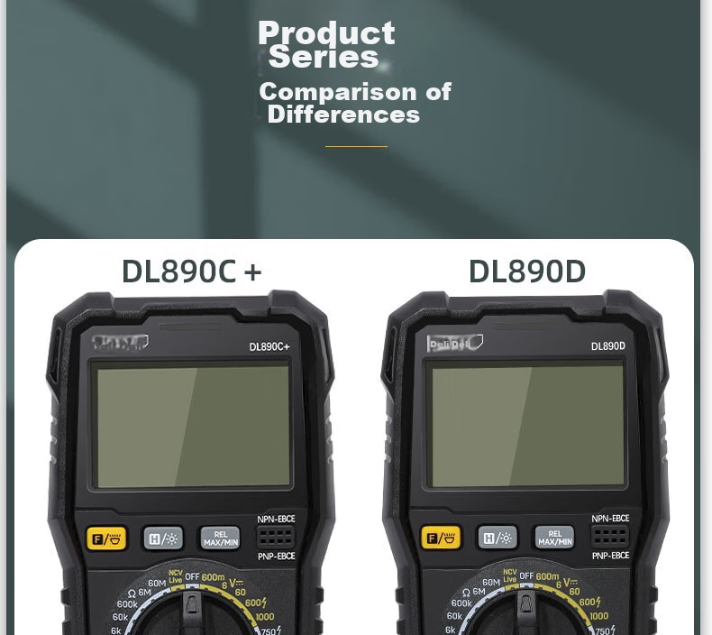 Deli Intelligent Anti-Burn Multimeter, Electrician-Specific Digital Multimeter, Home Large Screen Digital Display, 5999 Digits DL890C+ 18