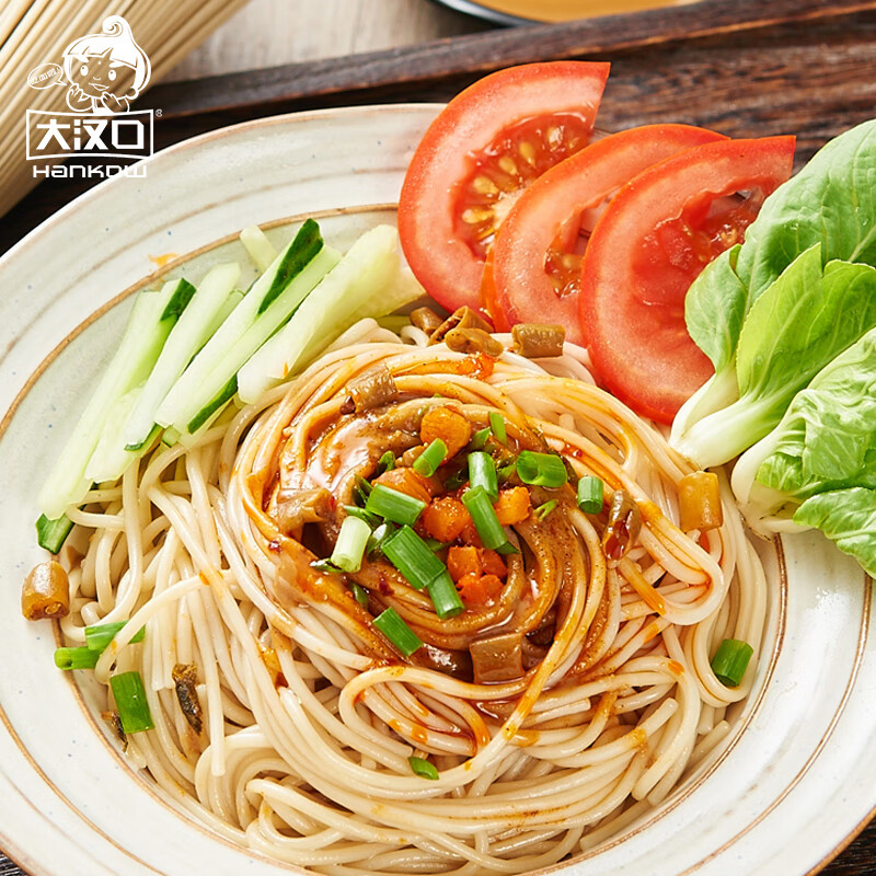 大汉口 热干面武汉特产干拌面非油炸方便面含调料原味8连包920g *2袋