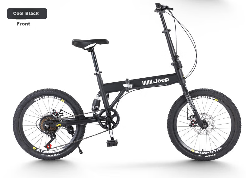 Jeep Mountain Bike, 20-Inch, Rear Suspension, Foldable, Variable Speed, Adult And Student Commuter Bike, for Men And Wome 15