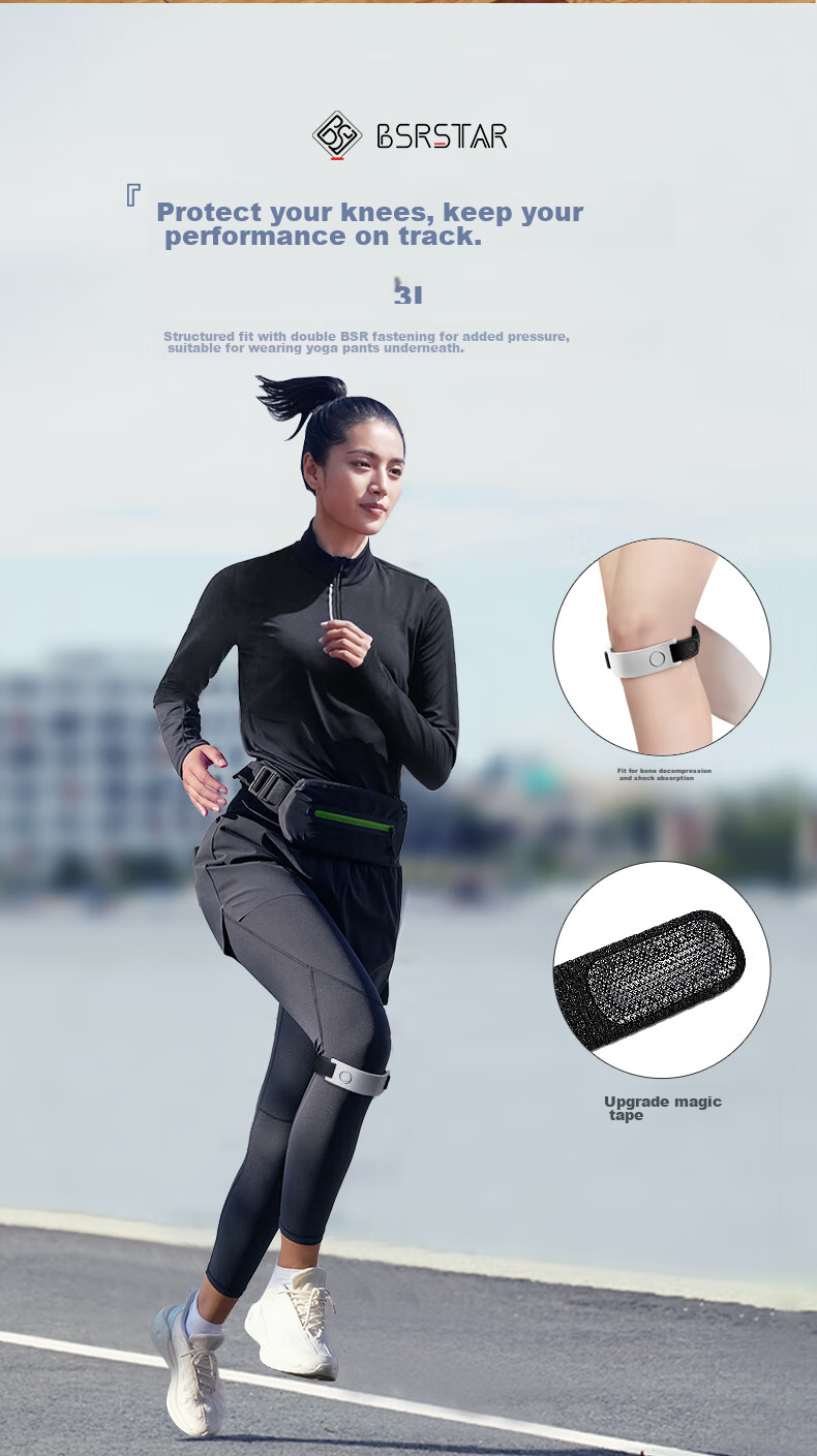 Bestray 5D Functional Patellar Strap, Sports Knee Brace, Badminton Running Jump Rope Basketball Patella Fixatio 6