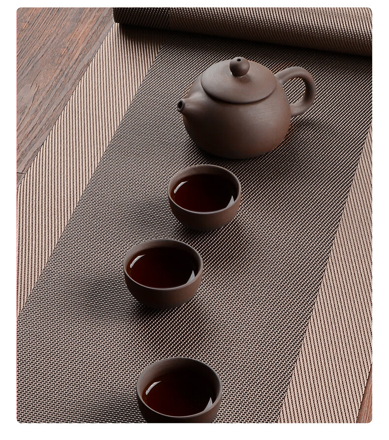 AVIVI Table Runner Tablecloth Waterproof Tea Table Cloth Tea Towel Chinese-Style Tea Table Long Table Mat Coaster 30*240 Tea Ceremony 3