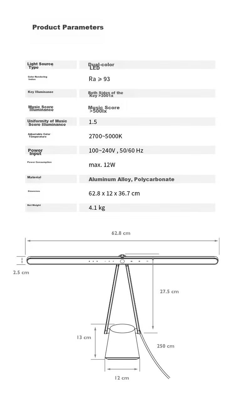 BenQ PianoLight Eye-Protection Full-Spectrum LED Smart Detection Piano Light for All Ages 13