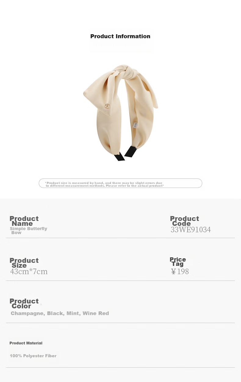 ELLE Playful And Cute Headband with New Bow Design, Elegant And Luxurious Feel, Mid-Autumn Festival Gift for Girlfriend 9