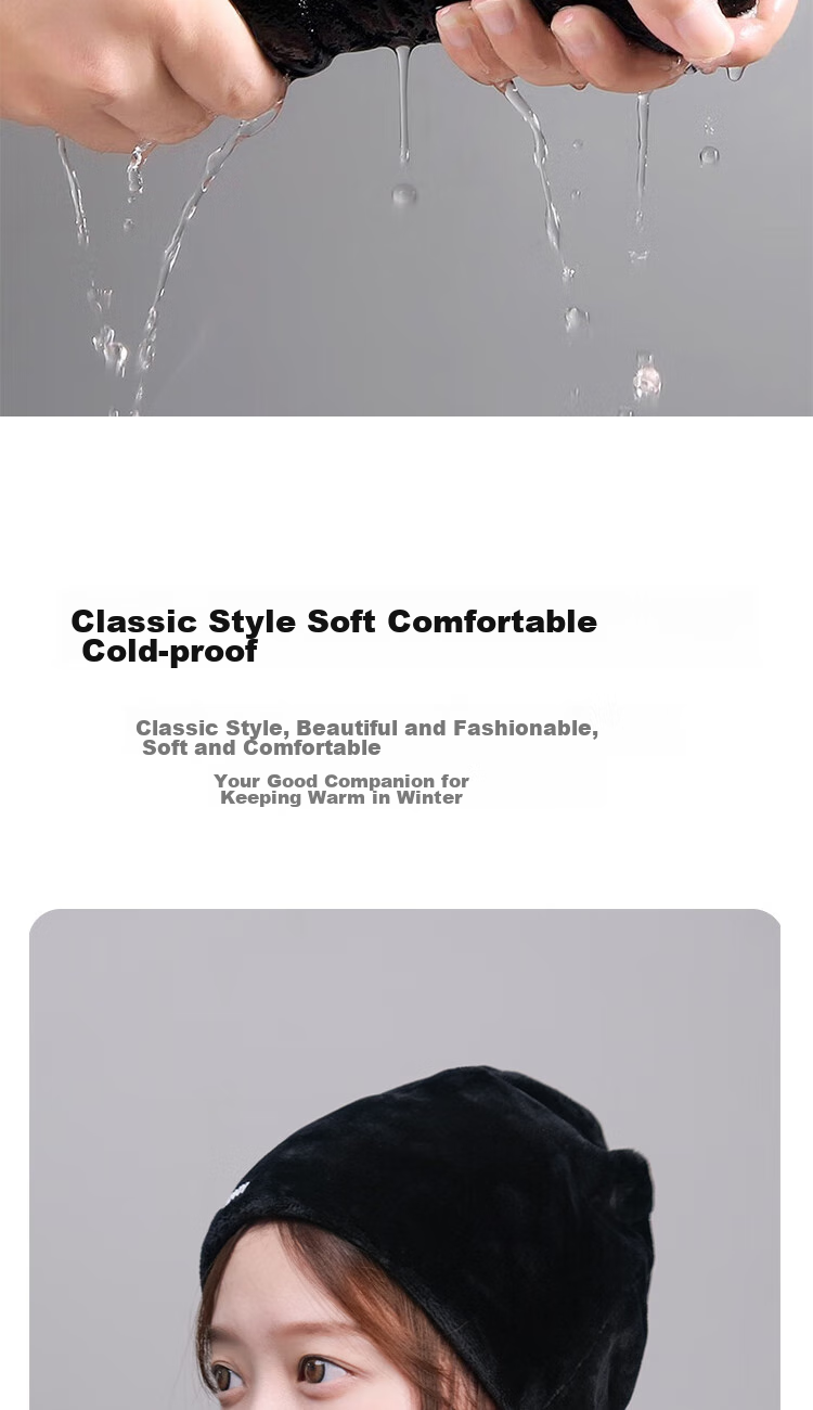 FOREVER Cycling Cap, Warm Ear Protection, Outdoor Sports Windproof, Cold-Resistant Fleece, Bicycle Helmet for Winter, Black 4