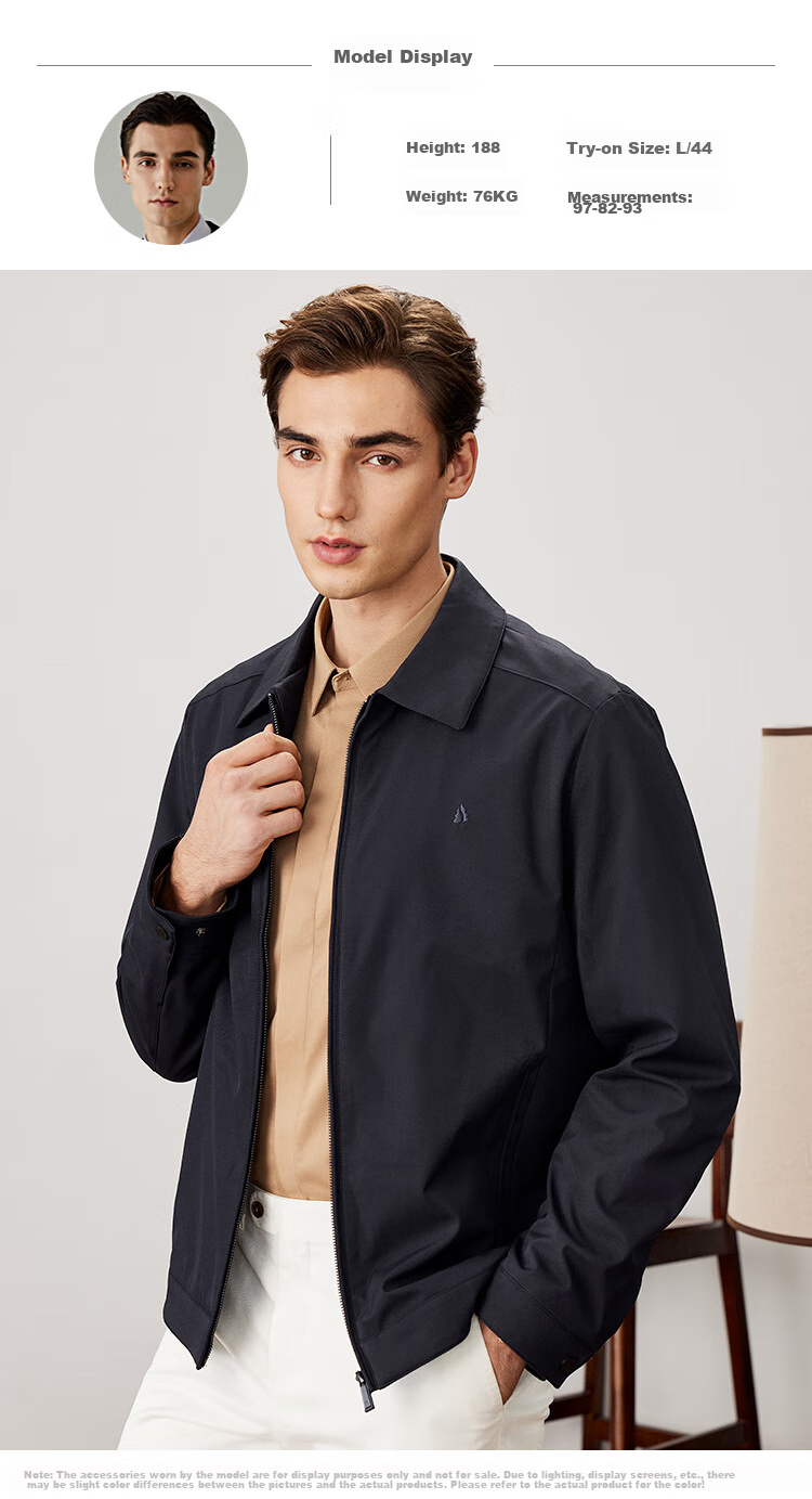 FIRS Men's Executive Jacket, Spring And Autumn Business Casual Commute Wear-Resistant Public Service Cadre Lapel Wrinkle-Resistant Top, Triple-Protection Coat 8